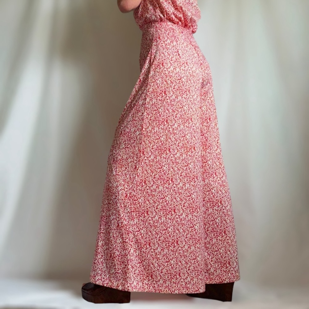 Vintage 70s/1970s two piece palazzo pants set